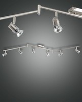 Deckenstrahler Chrom Schwenkbar Verstellbar Flexibel 150 Cm GU10 Spotlampe Flur