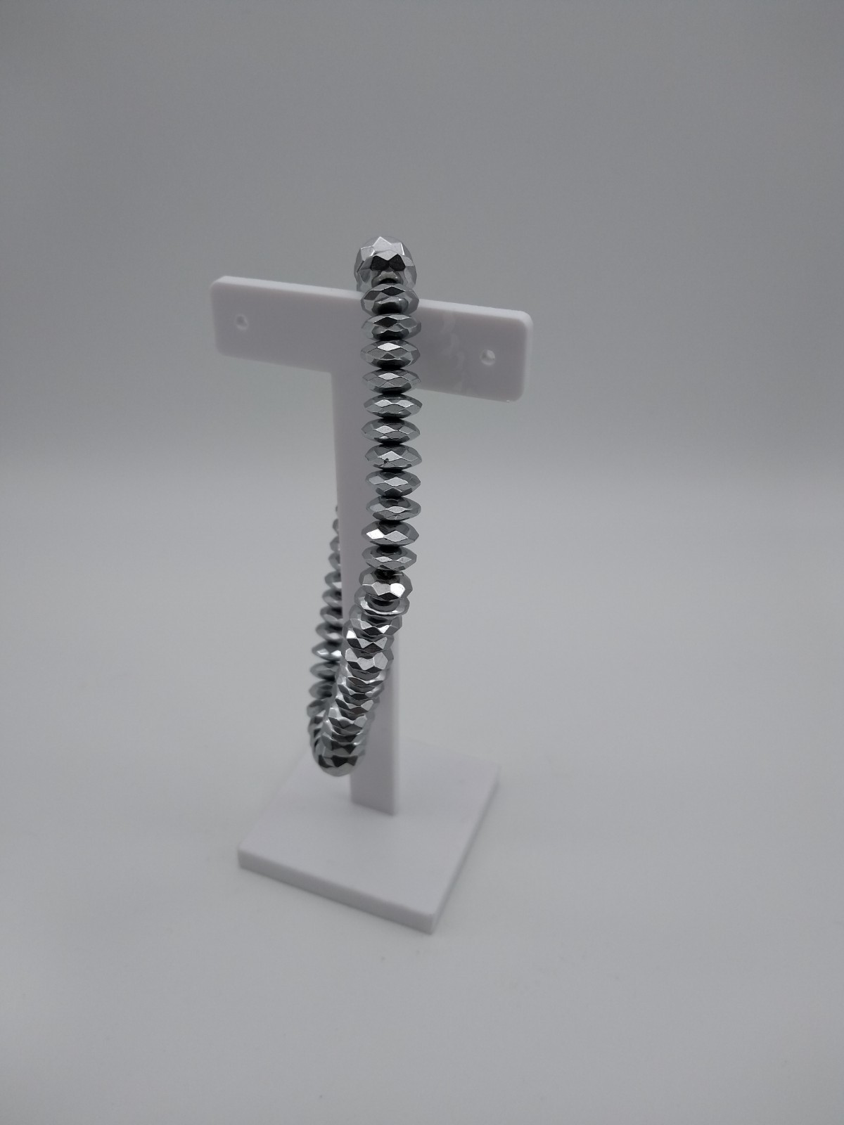 Silver Plated Hematite Gemstone Bracelet Ladies (… - image 6