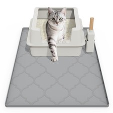 Cat Mat for Litter Box, 34" X 22" Large Silicone Cat Litter Trapping Mat, Eas...