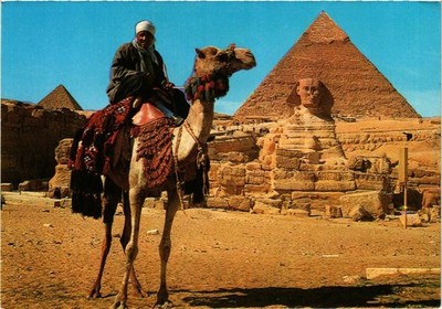 CPM Gizeh Kameltreiber in der Nähe der Sphinx und Khafre Pyramide ÄGYPTEN (853045)