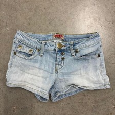 Vintage Y2K Women's No Boundaries Mini Shorts Jorts Low Rise Denim Juniors 5
