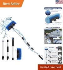 Adjustable 54" Flow-Thru Car Wash Brush with Ergonomic Grip & Dealer