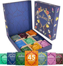 Coffret Cadeau Thé et Tisanes 100% Bio, 45 Sachets, 9 Saveurs : Matcha, Gingembr