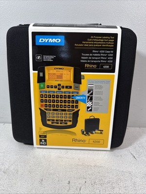 DYMO Rhino 4200 Carry Case Kit Industrial Label Maker With 1 Roll 1/2 In Labels