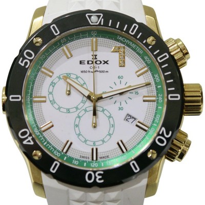 Includes inner and outer boxes and warranty. EDOX Chrono Offshore 1 Chro #QYDPZT