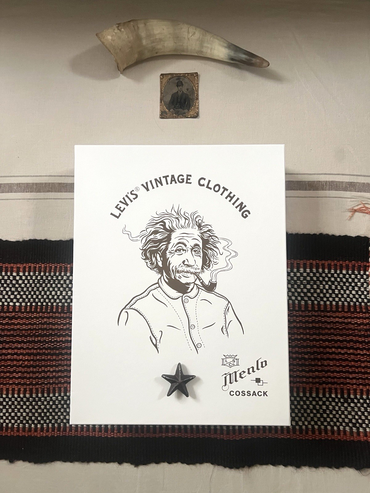 LVC Menlo Cossack Jacket M Albert Einstein Brown Italian Leather Levi's Vintage