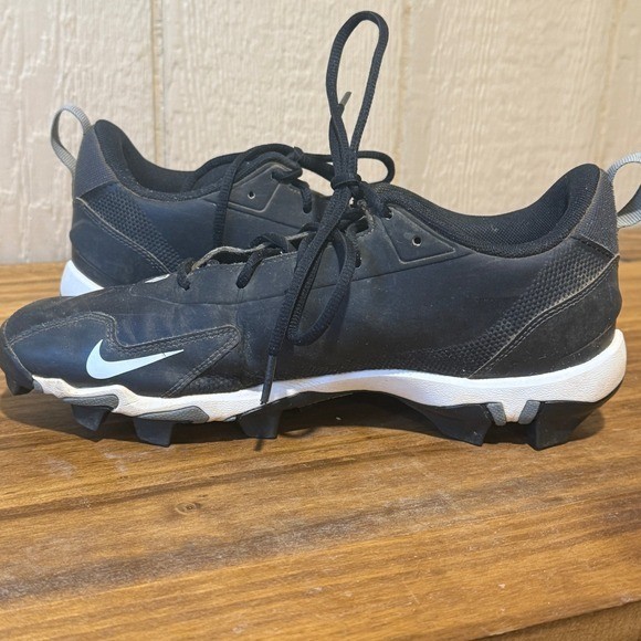 Nike Fastflex Baseball Softball Cleats Black White Men US 8 thumbnail 5