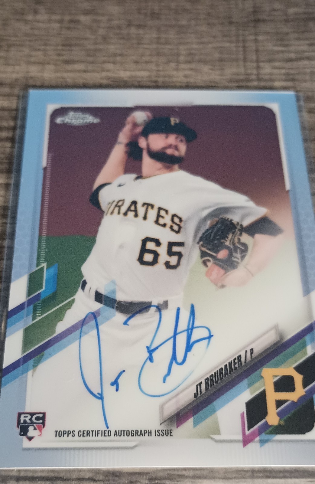 2021 Topps Chrome - Rookie Autographs JT Brubaker #RA-JTB (AU, RC)