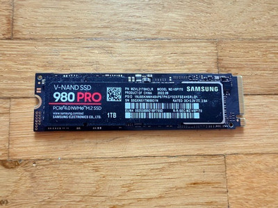 Samsung SSD 980 PRO 1TB, M.2 2280 / M-Key / PCIe 4.0 x4 NVME
