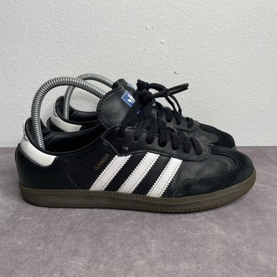 adidas Originals Samba OG Mens Size 5.5 Black White Gum Leather Sneaker