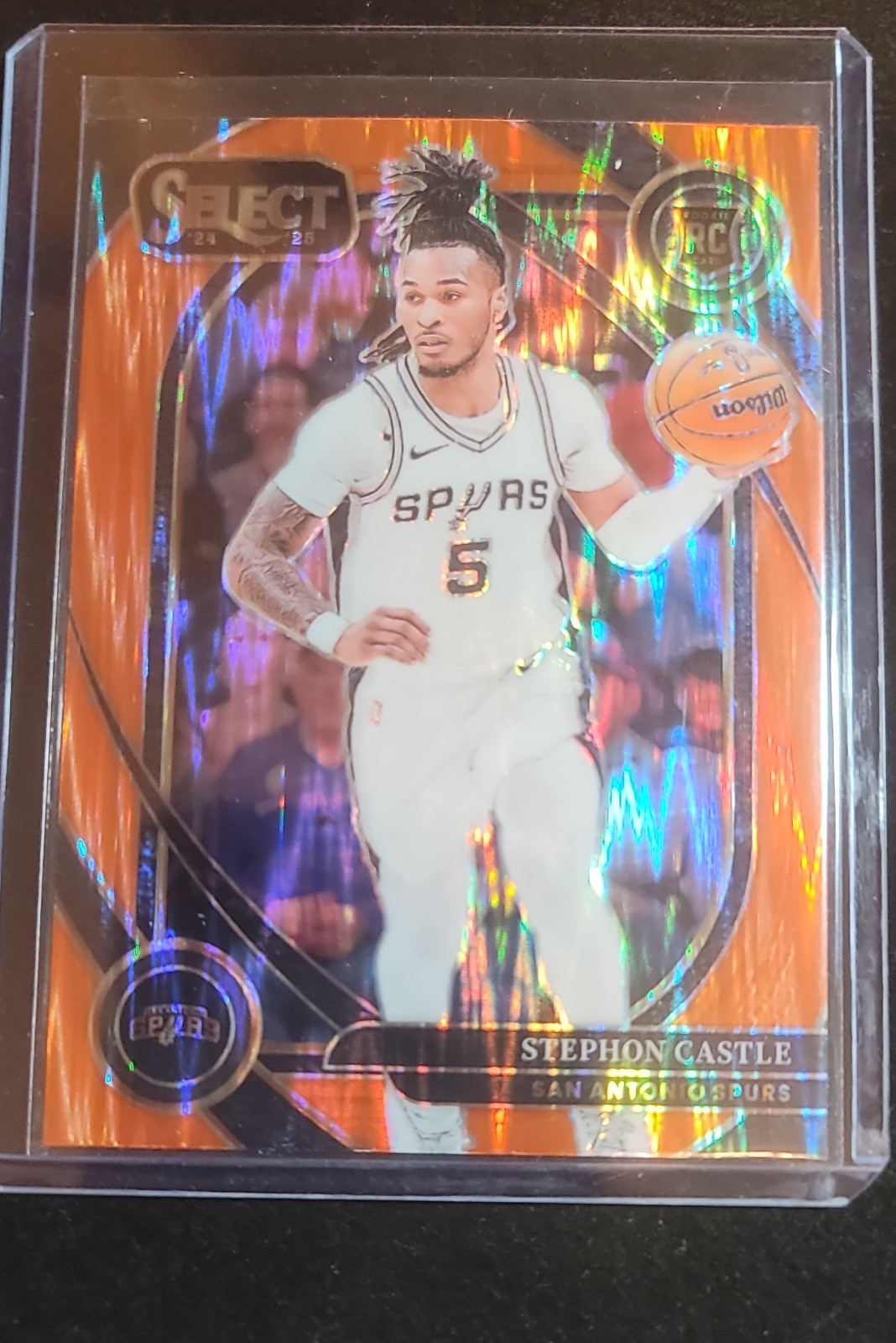 2024-25  Select - Courtside Stephon Castle #292 Orange Flash Prizm (RC)