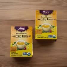 Yogi Sweet Lemon Everyday Immune Tea Organic lot 2 Herbal Function Supplement