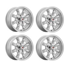 Legendary Wheel Co. 17x717x8 Silver Minilite Alloy Wheel Set Mustang 1965-1973