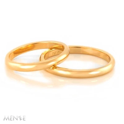 Trauring / Ehering Set in 750/- Gelbgold - Gr. 53 und 63 - 2,5 mm breit (20944) - Bild 1 von 4