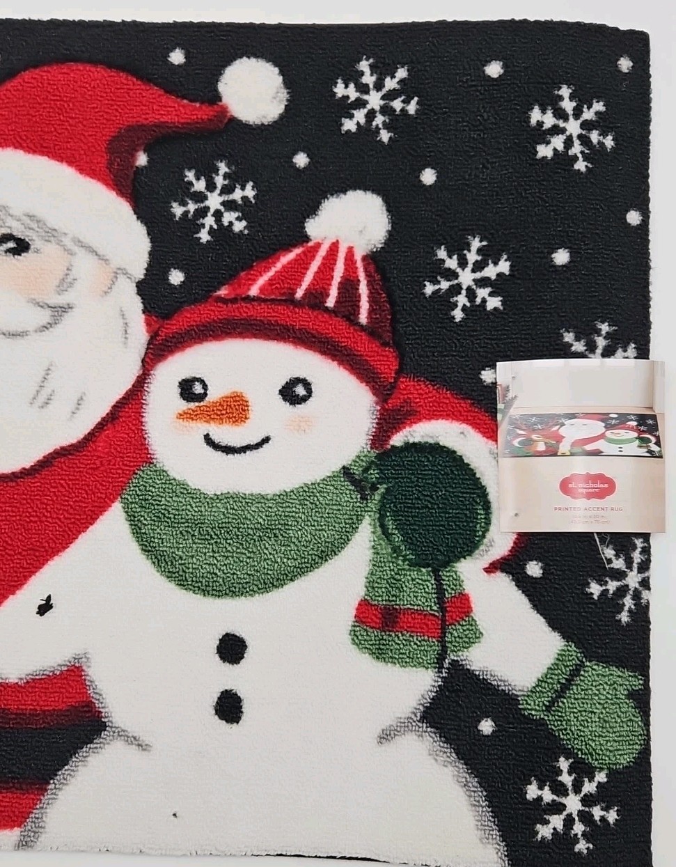 St Nicholas Square Santa Friends Christmas Accent Rug 19.5"x 30" 