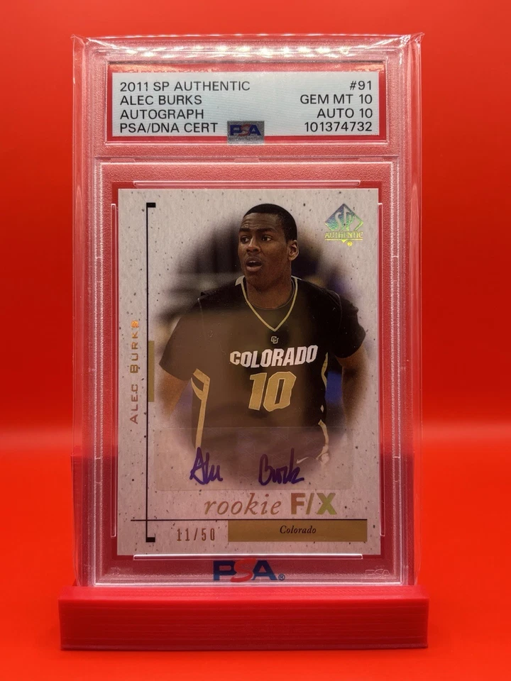 2011-12 Upper Deck Authentic SP #91 ALEC BURKS AUTO Colorado | PSA 10 | POP 1 - Image 4 of 4