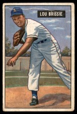 1951 Bowman #155 LOU BRISSIE Cleveland Indians VG
