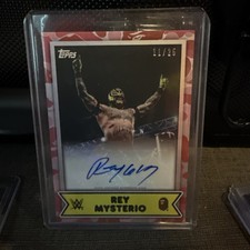 Rey Mysterio 2025 Topps Chrome WWE x Bape Pink Camo Auto /25