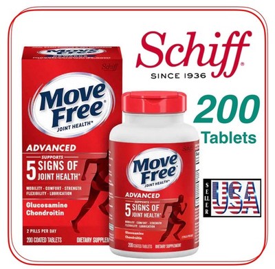 MOVE FREE , 200 Tablets, Move Free Advanced Joint Supplement,Schiff, Glucosamine