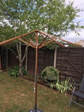 Hardwood Garden Parasol without the base and canvas Height 210 cm 6 Arms fromSL2