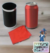 Magic Trick Vanishing Soda Can Appearing Silk Scarf Illusion Magician Props