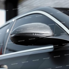 For Mercedes W214 S214 E400e E53 AMG Hybrid 2x Carbon Fiber Replace Mirror Caps