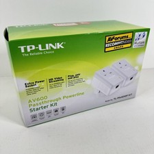TP-LINK TL-PA4010P KIT AV600 Passthrough Powerline Ethernet Starter Pack Boxed