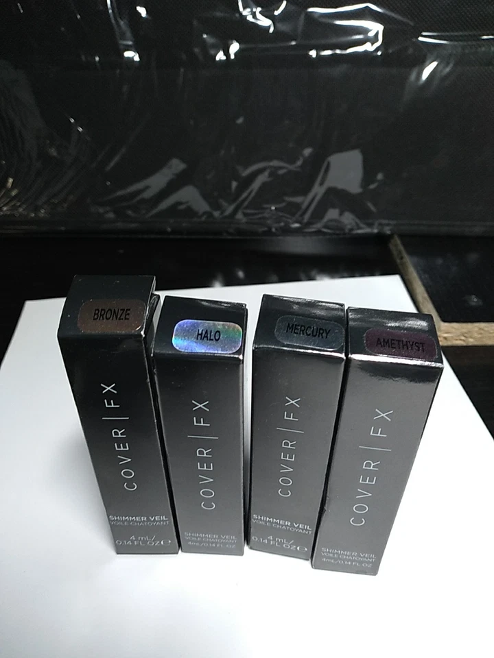 4-PACK Cover FX Shimmer Veil (Bronze, Halo, Amethyst, Mercury), 0.14 FL OZ NIB - Image 3 of 4