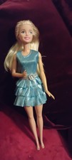 Mattel Barbie Doll Blonde Hair Blue Eyes Wearing A Gorgeous Dress .Vgc