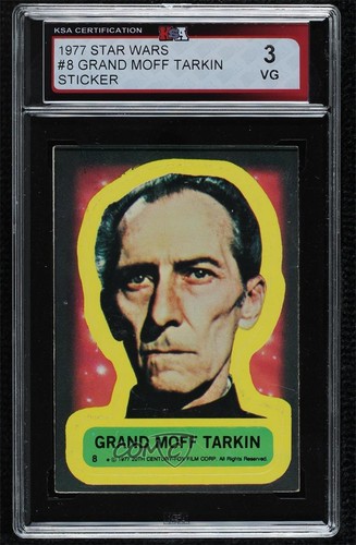 1977 Topps Star Wars Stickers #8 Grand Moff Tarkin — KSA 3