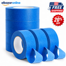 3 Rolls Blue Painter  s Tape 1.2cm x 60 Yards 5.5 Mil Masking Tape Clean Removal