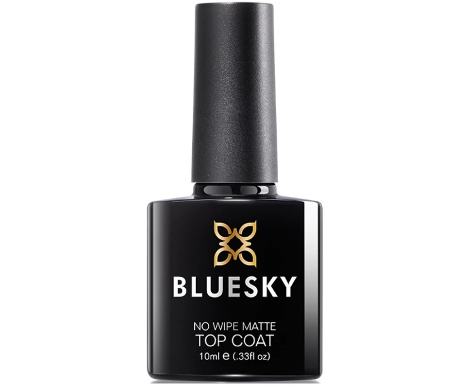 BLUE SKY BLUESKY GEL NAIL POLISH NO WIPE MATTE TOP COAT 10ML UV LED SOAK OFF SALE PRICE