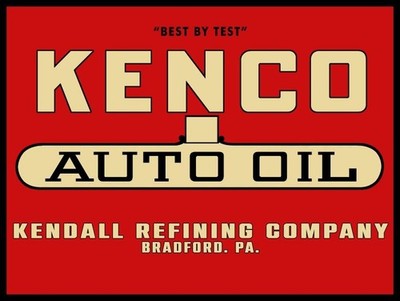 Kendall KENCO Motor Oil of Bradford PA NEW Metal Sign USA Made: 9x12'' Ships Free
