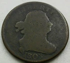 Photo of a 1803-P Half Cent from an eBay sale