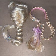 Elsa Braid Wig Tangled Rapunzel Headband Braid Disney Store Costume Dress Up