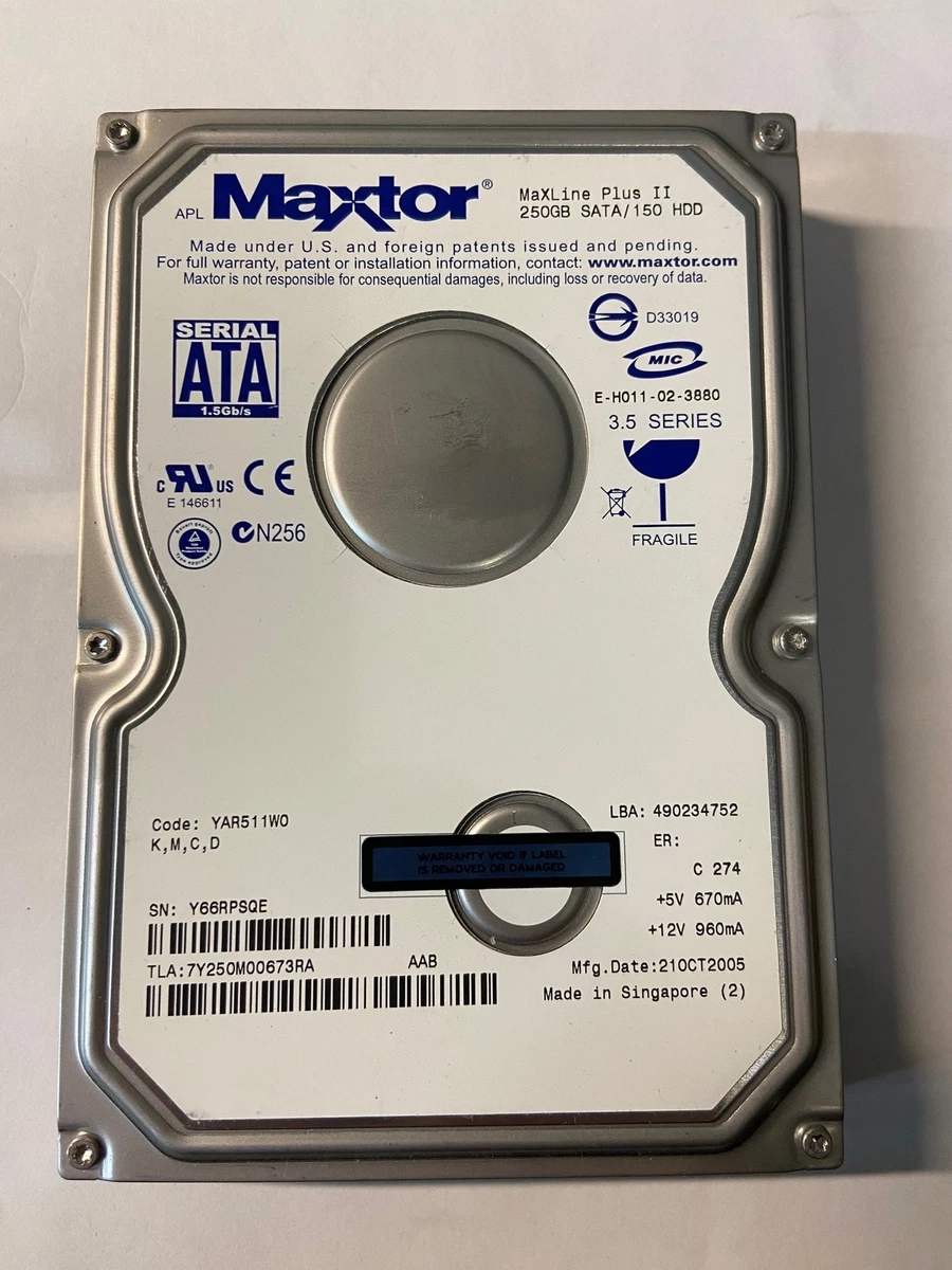 Maxtor 250GB Internal Hard Disk Drives for sale | eBay