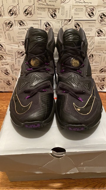 lebron 13 black purple gold