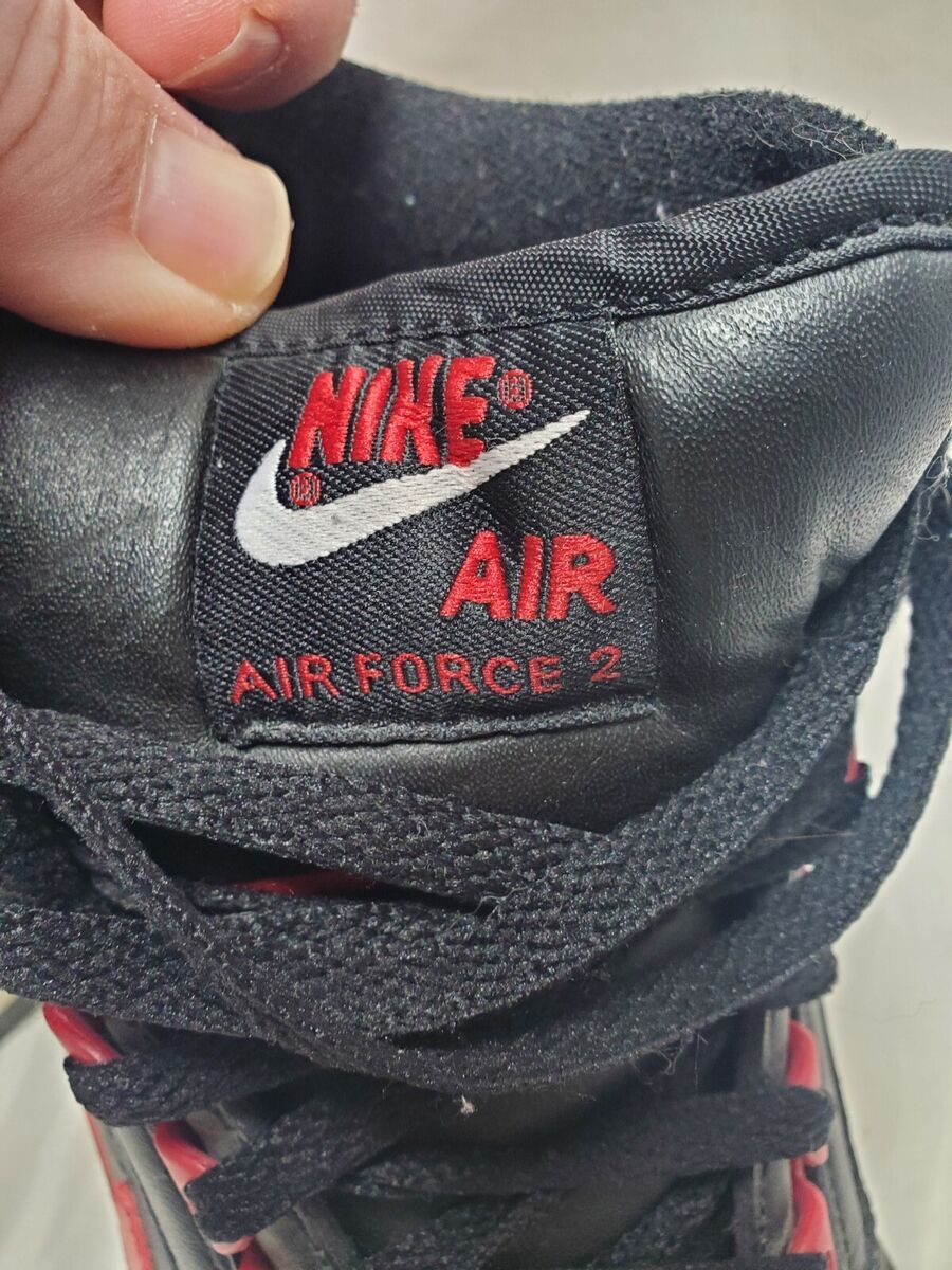Nike Air Air Force 2 High Top Black/red US 7.5 031101 XC | eBay Nike Air Air Force 2 High Top Black/red US 7.5 031101 XC | eBay