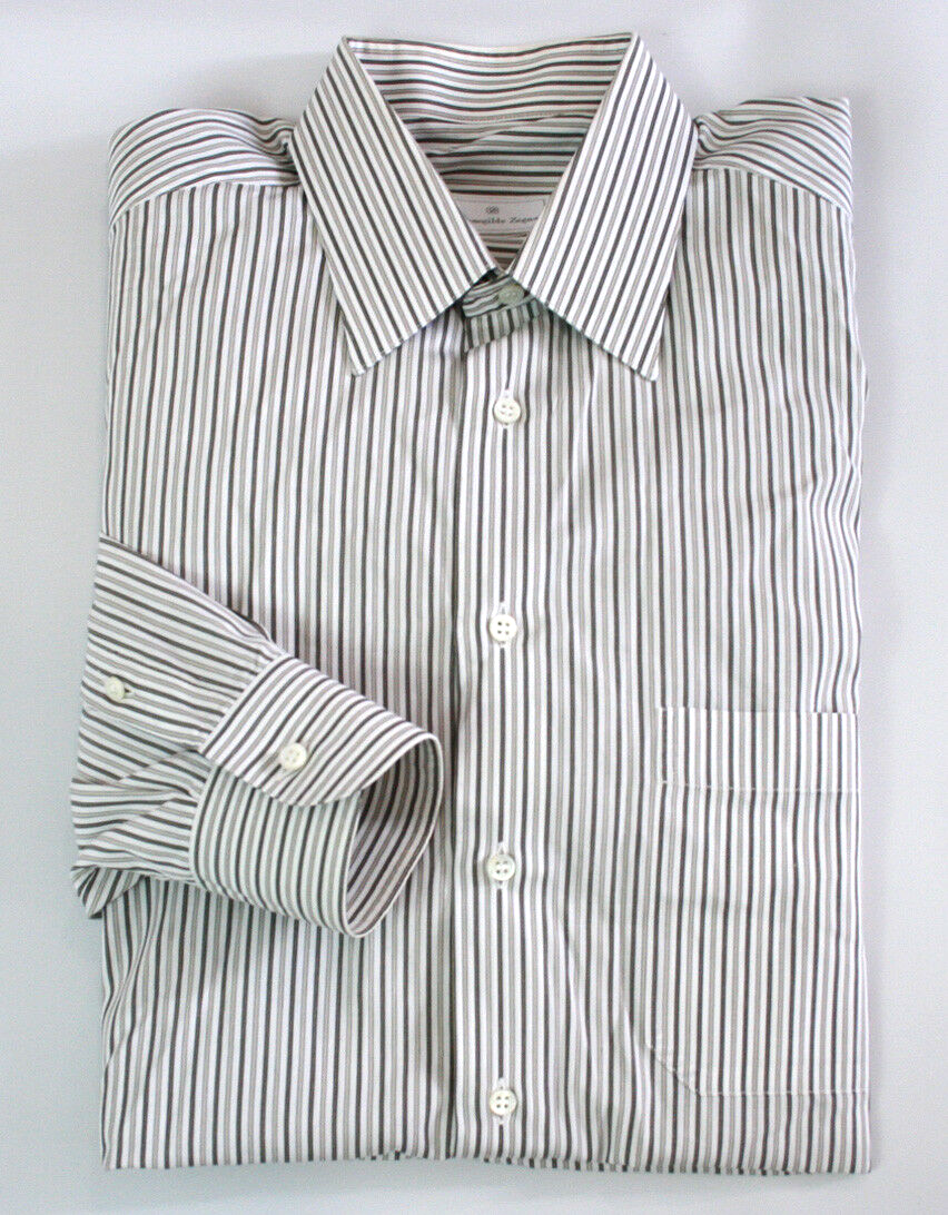 Ermenegildo Zegna Mens Long Sleeve Button Up Shirt Size (41