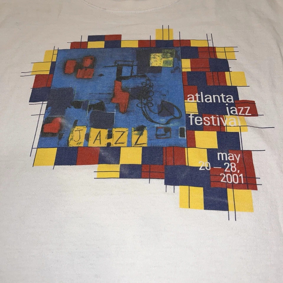 Vintage 2001 Atlanta Jazz Festival Shirt Graphic Tee Men’s Size XL - Image 3 of 4