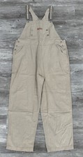 Vintage 90s Y2K BUM Equipment Khaki Denim Dungarees Oversize Bib Overalls XL
