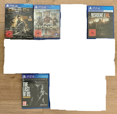 PlayStation 4- PS4 - TLOU, Deus Ex Mankind Divided, For Honor, Resident Evil VII