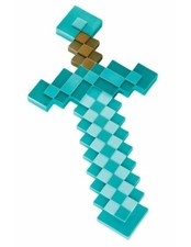 MINECRAFT DIAMOND SWORD PLASTIC REPLICA SPADA 51 CM NEW!