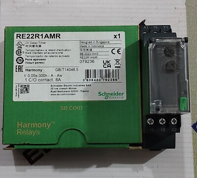 SCHNEIDER RE22R1AMR ON DELAY TIMER TIMING 0,5-300H SPANNUNG 24-240VAC SCHNELL...