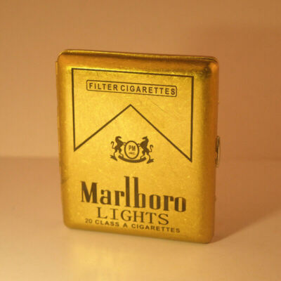 Portable Vintage Copper Cigarette Case Double Sided Metal Cigarette Storage  Box