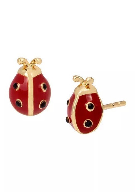 COACH NY LADYBUG \u0026 FLOWER Gold Tone 