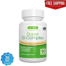 Super B-Complex   Methylated Sustained Release B Complex  Vitamin C, Folate 