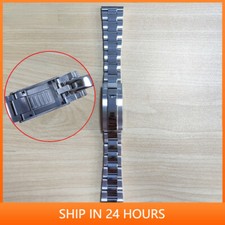 For Seiko 20mm Straight Oyster End Silver Glide Lock Clasp Watch Band bracelet