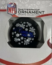 Carolina Panthers Version 2 NFL Round Shatterproof Christmas Tree Ornament Boxed