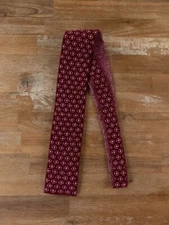 (NO CUSTOMS TAX) E. Marinella for Drumohr burgundy pure cashmere knit tie NWT